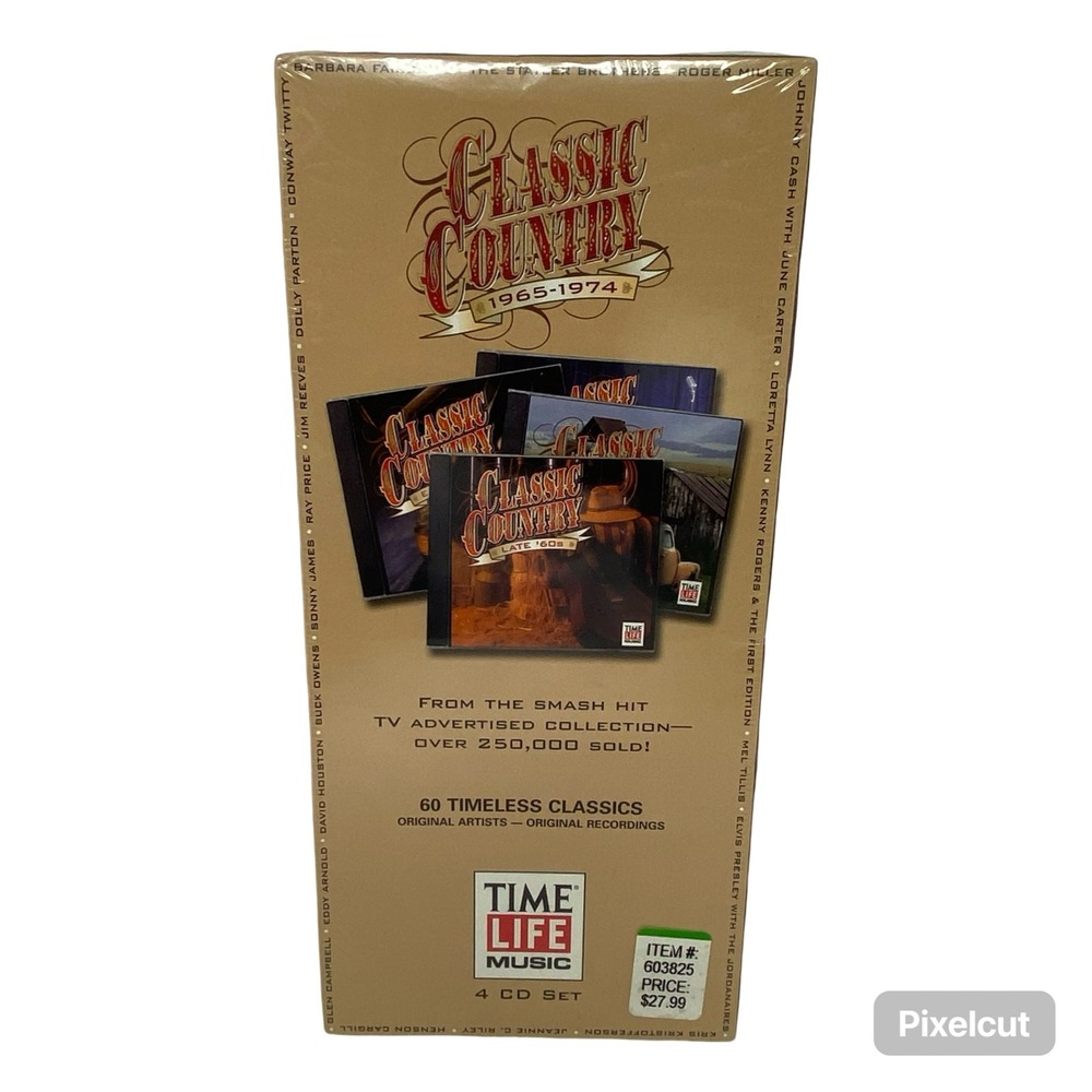 Time Life Classic Country 1965-1974 4 CD Set 60 Songs New‎ Sealed Longbox